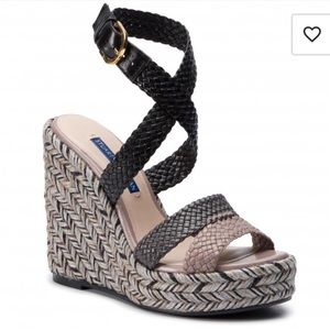 Stuart Weitzman Elsie Woven Wedges